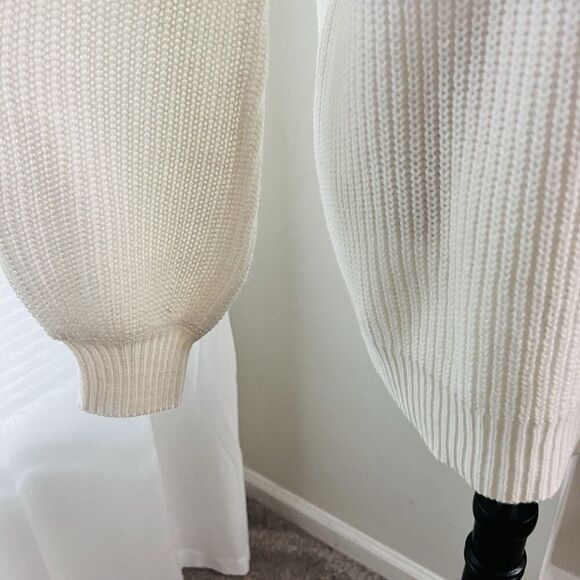 NWT Misia White Ruffle Sleeve Romantic Lightweight Sweater Cottagecore Sz Large - Picture 4 of 10